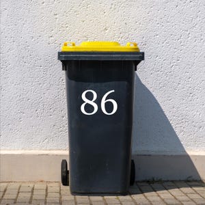Custom Wheelie Bin Stickers: House Number Vinyl Decals
