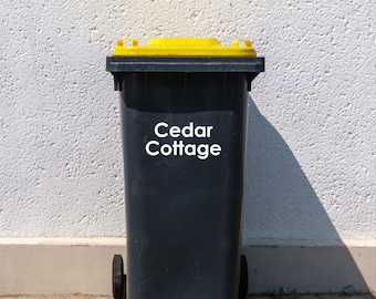 Personalised Bin Stickers with House Name | Custom Wheelie Bin Labels for Easy Identification