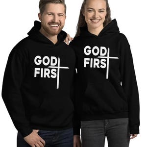 God First Hoodie Religious Christian Sweatshirt God First Hoodie Religious Christian Sweatshirt