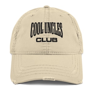 Coole Onkel Club Hut Geschenk Onkel Shirt bestickt Distressed Dad Hut Schwangerschaftansage für Onkel für neuen Onkel Weihnachtsgeschenke für Onkel