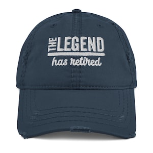 The Legend Has Retire Grappige pensioencadeaus voor mannen en vrouwen borduren Distressed Dad Hat Cap T-shirts Cadeau voor papa Cadeaus voor hem hoed