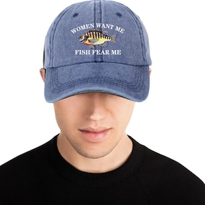 Regalos de pesca Las mujeres me quieren pescar, temerme, sombrero, pescar alrededor, encontrar trucha, gorra estampada, sombrero de pesca con mosca para pescador, sombrero de pescador, sombreros de caza de peces c