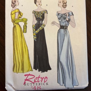 Butterick 5137 UNCUT Pattern sz 16-22 Retro '48 Gown