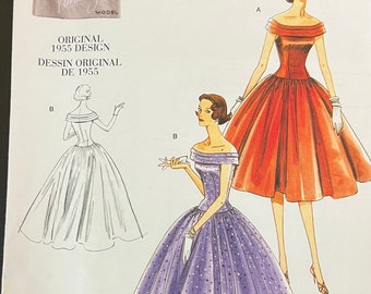 Vogue V1094 1955 Dress Pattern UNCUT size AA 6-12