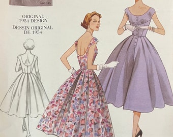 Vogue V2960 1954 Dress Pattern UNCUT size AAX