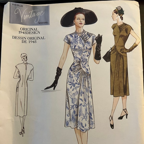 Vogue V2787 1948 size 18-22 Dress Pattern UNCUT