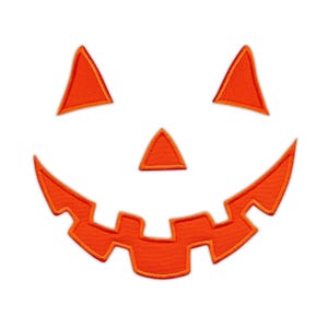 Pumpa ansikte - HALLOWEEN - stryk-på - broderad lapp / emblem - Patchion Patches