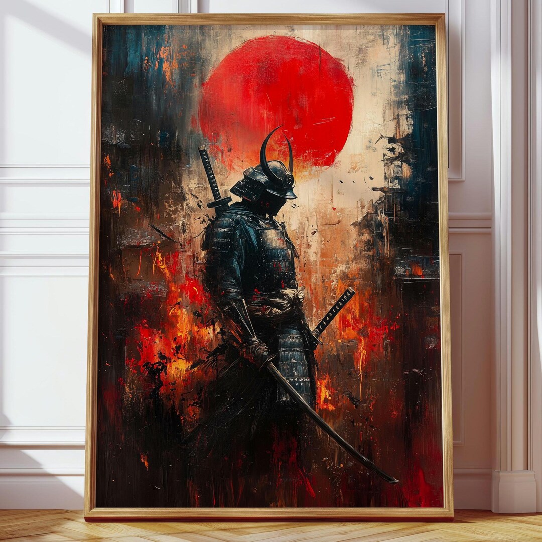 Samurai Warrior Digital Download | Japanese Samurai Wall Art | Bushido ...