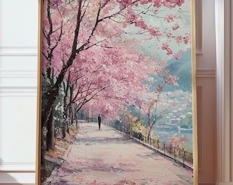 Cherry Blossom ORIGINAL WATERCOLOR PAINTING Spring Landscape - Etsy