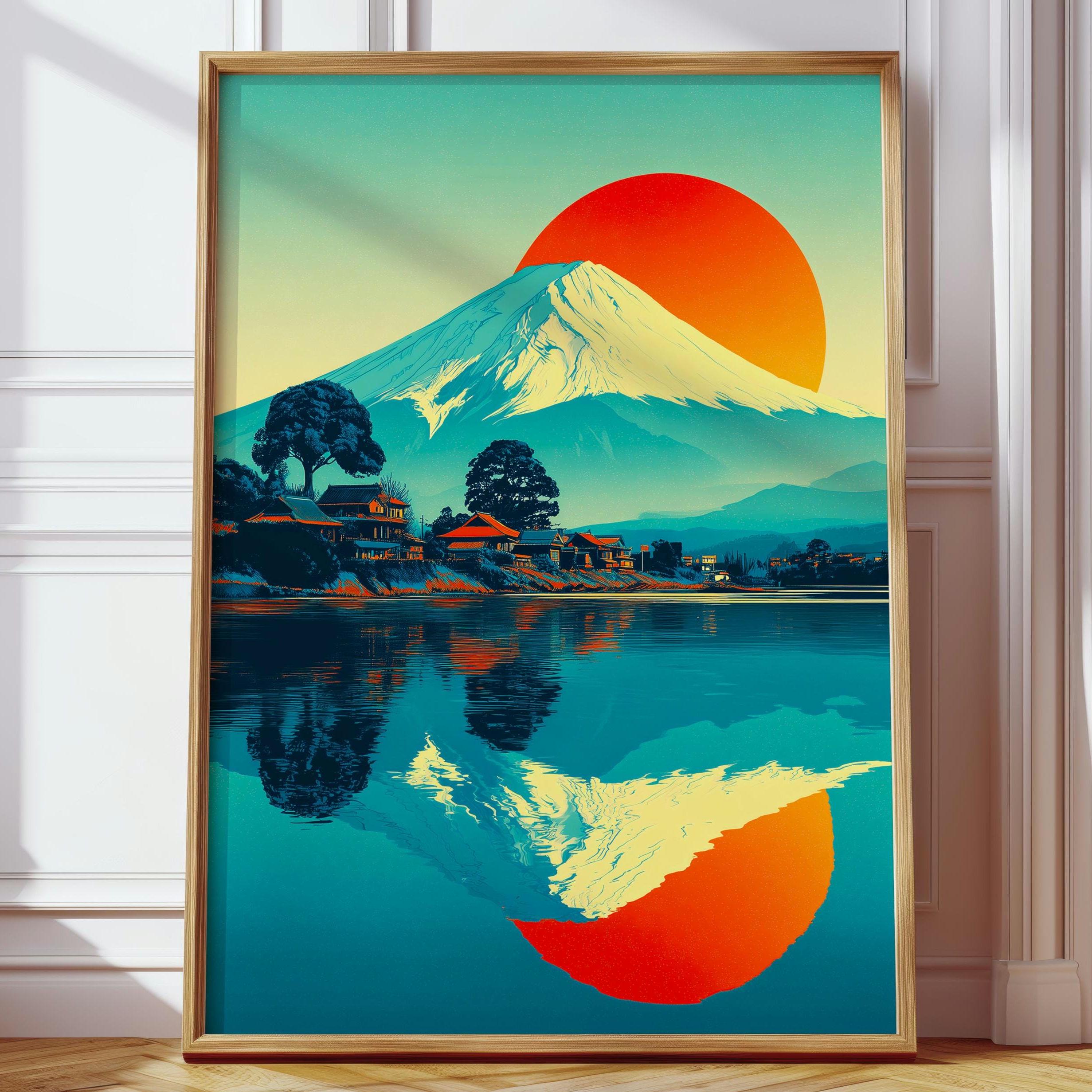 Mount Fuji Sunrise Poster – Japanese Landscape Wall Art