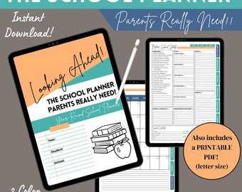 School Planner for Parents / School Organizer for Parents / Parent Planner / Back to School / School Planning / School Checklist