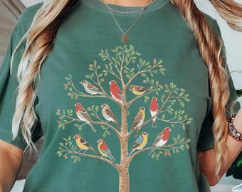 Comfort Colors® Bird Gift Bird Shirt Bird Watching Gift Birdwatcher Shirt Bird Lover Shirt Bird Nerd Shirt Gift for Bird Lover, Bird Species