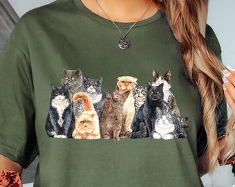 Women Cat Shirt, Cat Shirt, Love Chickens, Animal Shirt, Mothers Day Cat Shirt, Funny Pet Shirt, Cat Lover Shirt, Cat Mom Shirt,Animal Lover