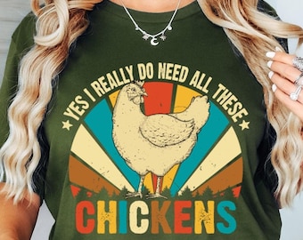 Women Chicken Shirt, Chicken Shirt, Love Chickens, Animal Shirt, Mothers Day Chicken Shirt, Funny Farmer Shirt,Chicken Lover Shirt, Farm Tee