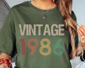 Vintage 1986 Shirt, Birthday Gift For Men, Birthday Best Friend Shirt, Eighties Shirt, Birthday Gift, Born in 1986, 1986 Birthday Sweatshirt