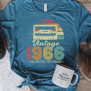 Vintage 1966 Shirt, Birthday Gift For Men, Birthday Best Friend, Sixties Shirt, Birthday Gift, Born in 1966, 1966 Birthday Sweatshirt