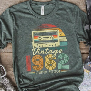 Vintage 1962 Shirt, Birthday Gift For Men, Birthday Best Friend, Sixties Shirt, Birthday Gift, Born in 1962, 1962 Birthday Sweatshirt