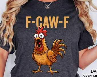 F-Caw-F Shirt, Funny Sassy Raven Rooster Shirt, Gothic Bird Art T Shirt, Funny Crow Shirt, Black Crow Moonlit Raven Shirt, Sassy Raven Gift