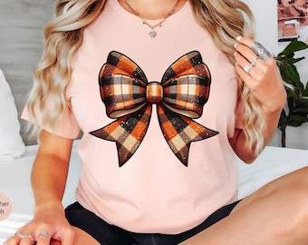 Fall Plaid Coquette Bow Shirt, Ahh Fall Shirt, Fall Season Tee, Fall Leaves Shirt, Fall Gnome Shirt, Pumpkin Tee, Autumn Tee, Fall Tree Tee