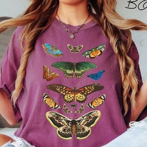 Comfort Colors® Moth Shirt, Cottagecore Shirt,Bug Shirt,Aesthetic Shirt,Moth Tees Cottage Core Shirt,Goblincore Clothing Dark Academia Shirt