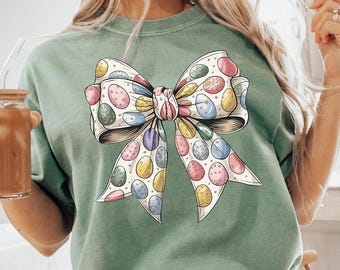 Comfort Colors® Easter Shirt, Happy Easter Sweatshirt, Coquette Easter Shirts, Easter Shirt for Kids, Easter T Shirt for Women, Bunny Shirt