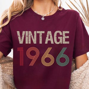 Vintage 1966 Shirt, Birthday Gift For Men, Birthday Best Friend Shirt, Sixties Shirt, Birthday Gift, Born in 1966, 1966 Birthday Sweatshirt