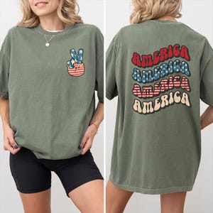 Comfort Colors® America Peace Shirt, Freedom Shirt, Patriotic Shirt, Peace Shirt, American Shirt, 4th Of July Shirt, Independence Day Shirt
