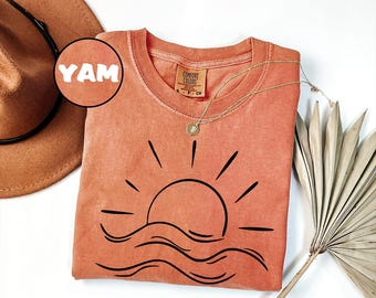 Comfort Colors® Sun T-shirt, Sunshine Tee Shirt, Summer Shirt, Beach Shirts, Summer Positive Vibes Shirt, Gift For Her, Shirts For Women