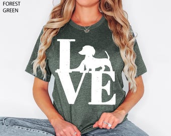 Dachshund Shirt, Dog Valentine Shirt, Dachshund Mama Shirt, Dachshund Owner Gift, Dachshund Mom Shirt, Dachshund T-Shirt, Gift for Dachshund