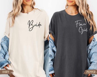 Comfort Colors® Bride Bridesmaid Shirt, Matching Bridesmaid Shirt, Bridal Party Shirt, Retro Bride Shirt, Bridesmaid Gift, Bride Tee,Wedding