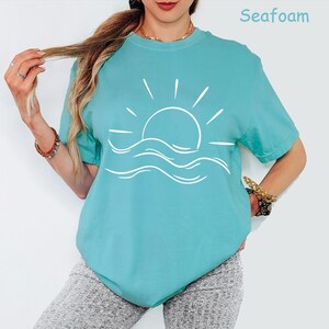 Comfort Colors® Sun T-shirt, Sunshine Tee Shirt, Summer Shirt, Beach Shirts, Summer Positive Vibes Shirt, Gift For Her, Shirts For Women immagine 8
