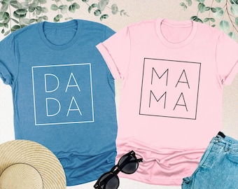 Mama Dada Shirts, Matching Family Shirts, Mommy and Daddy Outfits, Mom Gifts, Dad Gifts, Momlife Shirt, Father Life Shirt, Mothers Day Gift