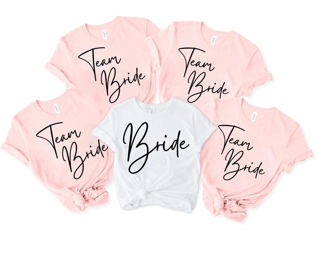 Team Bride Shirts, Bride Shirt, Bachelorette Party Shirts, Bridesmaid ...