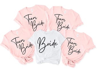 Team Bride Shirts, Bride Shirt, Bachelorette Party Shirts, Bridesmaid Shirts, Bridesmaids Proposal Gift, Bachelorette Shirts, Squad Shirt
