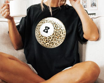 8 Ball Design, 8 Ball Leopard Design, 8 Ball Leopard, Leopard Art, Las Vegas Design, Digital Download Art, 8 ball Leopard Art Print