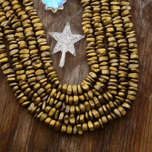 Brass Electroplated Hematite Beads, 16&quot; strand with approx. 80 beads, Mince Beads, Hematite, Metal Beads, Plated Beads, Supplies / Gold