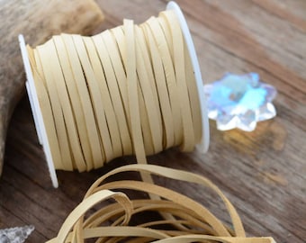 Light Tan: 3mm Deer Suede Lace | 5 Feet or Full Spool