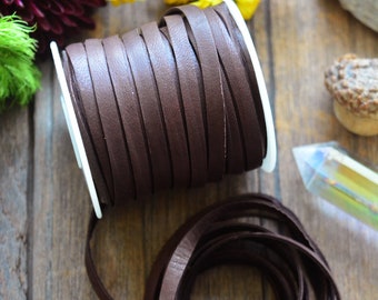 Fudge Braun: 5 mm Hirsch-Velour-Spitze | 5 Fuß oder volle Spule