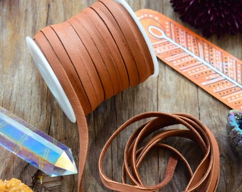 sattelbraun: 5 mm Wildleder-Spitze | 5 Fuß oder volle Spule