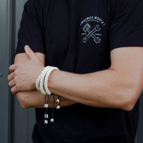 The Nagini Bangle: Real Black Snake Vertebrae Bracelet, Adjustable Bracelet / Snake Spine Bracelet, Bone Beads / Fair Trade