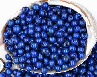 Royal Blue: Real Acai Beads from South America, 8-10mm / Pick your qty / Eco-Friendly Beads, Natural Seeds, DIY Jewelry Making Supplies