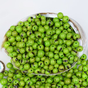 Apple Green: Real Acai Beads from South America, 8-10mm / Pick your qty / Eco-Friendly Beads, Natural Seeds, DIY Jewelry Making Supplies image 2