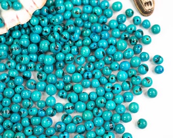 Turquoise Blue: Real Acai Beads from South America, 8-10mm, Pick your qty, Eco-Friendly Beads, Natural Seeds, DIY Jewelry Supplies