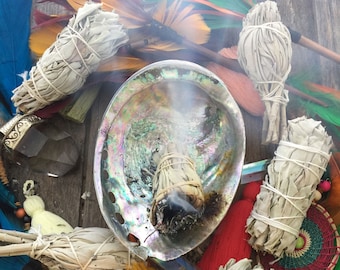 Sage Bundles for Smudging, Meditation, Clearing and Protection - Natural White Sage Smudge Sticks, 3" bundles / 1 piece