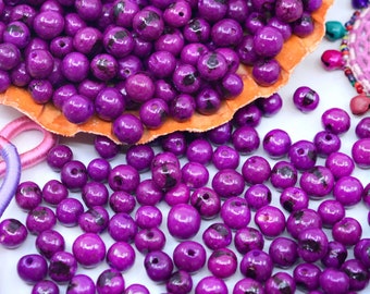 Beauty Berry Purple: Real Acai Beads from South America, 8-10mm / Pick your qty / Eco-Friendly Beads, Seeds, DIY Jewelry Making Supplies