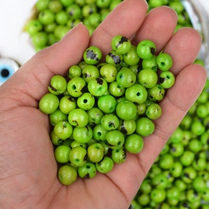Apple Green: Real Acai Beads from South America, 8-10mm / Pick your qty / Eco-Friendly Beads, Natural Seeds, DIY Jewelry Making Supplies image 1