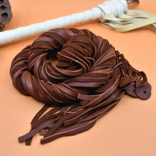 Chocolate Brown: 6mm (1/4") Deerskin Leather Strap, 72" long / Deer Lace, Elk Lace, Deer Leather, DIY Jewelry Making Supplies