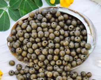 Deep Olive Green: Real Acai Beads from South America, 8-10mm / Pick your qty / Eco-Friendly Beads, Natural Seeds, DIY Jewelry Making Supply