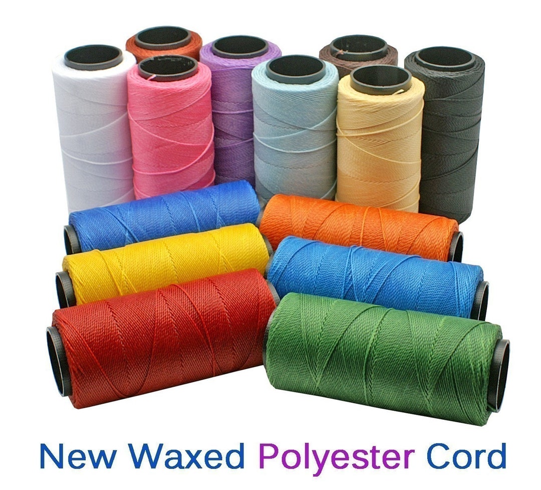 100 Meters Waxed Polyester Twisted Cord 1mm Macrame String Linen Thread 10  Color