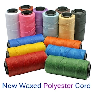 Mezcla multicolor: cordón de poliéster encerado de 1 mm, paquete de 25 (25 pies cada uno) / Hilo Encerado, Linhasita, Cordón de Macramé